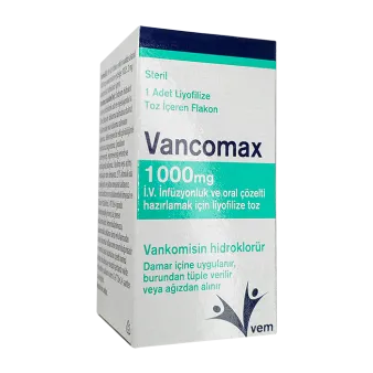Ванкомицин Турция! Ванкомакс 1000 мг (1г) порошок лиофил. для приг. р-ра для в/в инъекц. №1